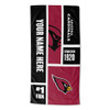 OFFICIAL NFL Colorblock Personalized Beach Towel - Cardinals [Personalization Only]