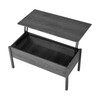 [VIDEO provided]MDF Lift-Top Coffee Table with Storage For Living Room,Dark Grey Oak