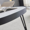 Modern coffee table,black metal frame with sintered stone tabletop