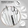 48 Pcs Silverware Set with Steak Knives Service for 8,Stainless Steel Flatware Set,Mirror Polished Cutlery Utensil Set,Home Kitchen Eating Tableware Set,Include Fork Knife Spoon Set,Dishwasher Safe