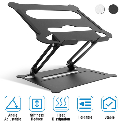 Laptop Stand Aluminum Angle Adjustable Computer Holder Riser Heat Vent Notebook Elevator