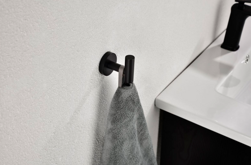 3-piece stainless steel bathroom towel rack set wall-mounted-black