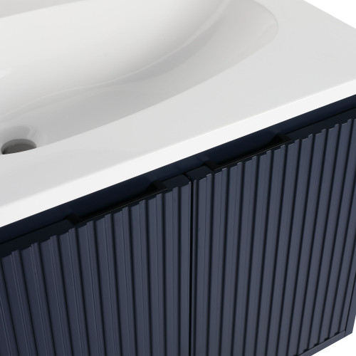 24" Floating Bathroom Vanity with Drop-Shaped Resin Sink