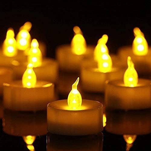 24x LED Tea Lights Candles Battery Operated Flickering Flameless Realistic Tealight