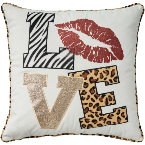 Love Animal Print 16"x16" Throw Pillow