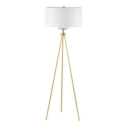 Metal Tripod Floor Lamp with Glass Shade