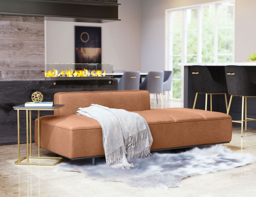 Confection Sofa: Brown Elegance with Modern Maximalism