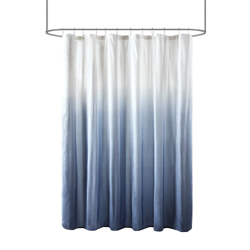 Ara Ombre Printed Seersucker Shower Curtain