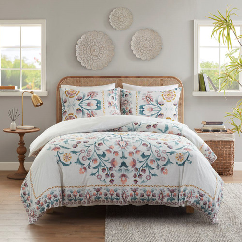 Gemma 3 Piece Floral Duvet Cover Set