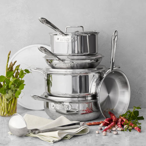 All-Clad D5® Stainless-Steel 10-Piece Essential Cookware Set