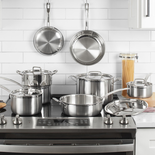 Cuisinart Multiclad Tri-Ply Stainless-Steel 12-Piece Cookware Set