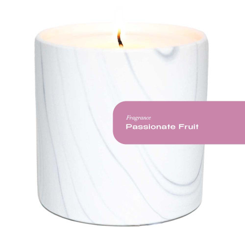 Passionate Fruit White Marble Candle 6oz