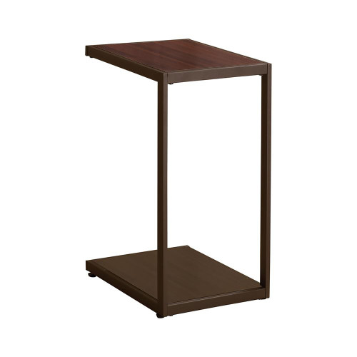 Cappuccino High Gloss and Bronze Rectangular Snack Table