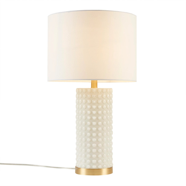 Gold White Glass Dot Table Lamp