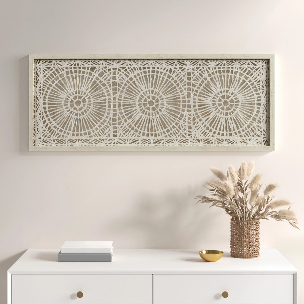 Henna Medallion Natural Rice Paper  Wall Art