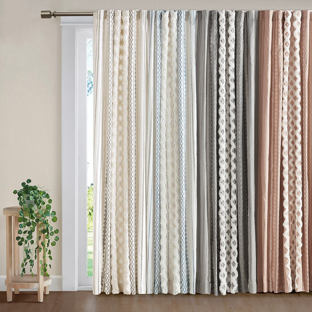 Geo Print Chenille Window Curtain