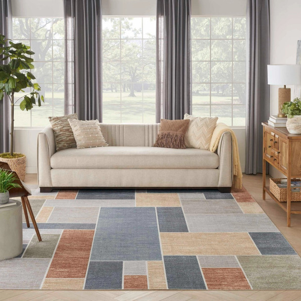 Prism Harmony: The Multicolor Machine Washable Rug