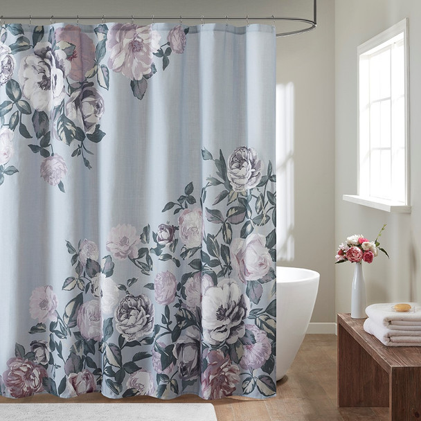 Charisma Cotton Floral Printed Shower Curtain