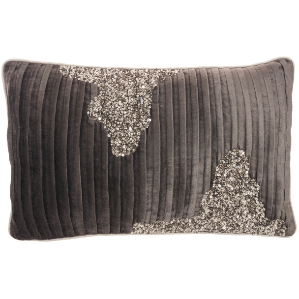 Sequin Crest Velvet  Pillow