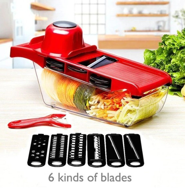 Stainless Steel 6 Blades Vegetable Slicer