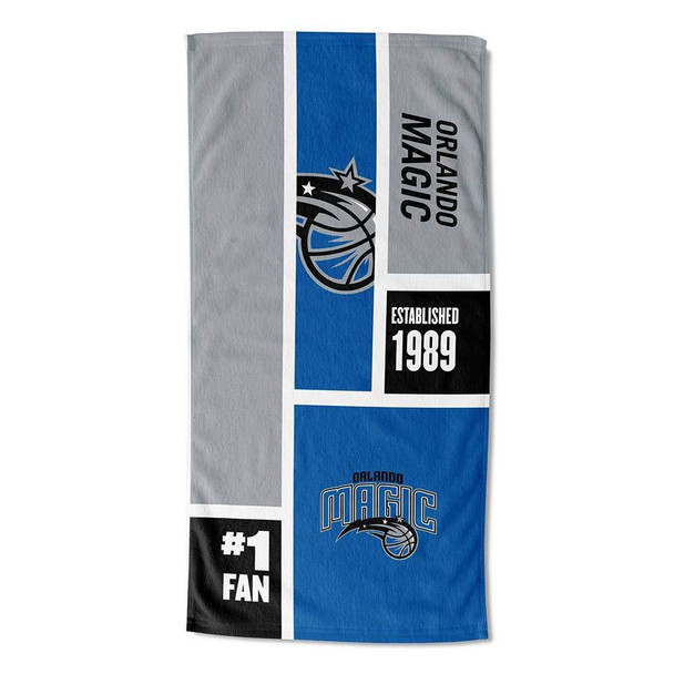 OFFICIAL NBA Colorblock Personalized Beach Towel - Orlando Magic [Personalization Only]