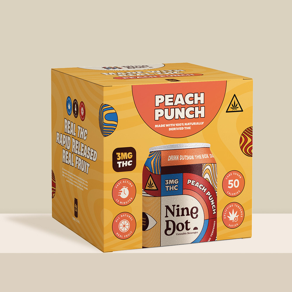 なっちページ Nine Dot Peach Punch 3mg THC Can