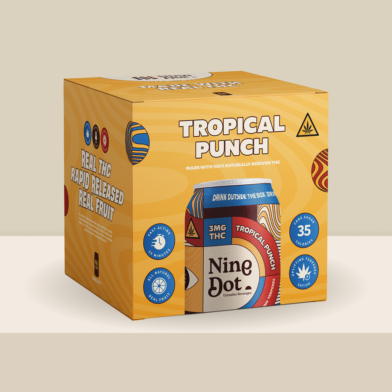 Nine Dot Tropical Punch 3mg THC Can