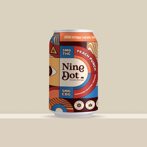 Nine Dot Peach Punch 3mg THC Can