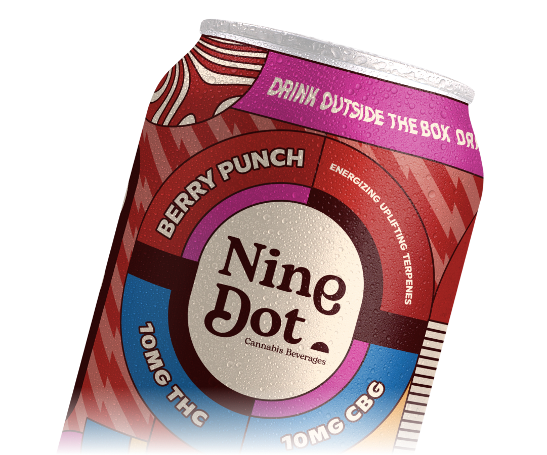 Nine Dot Berry Punch 10mg THC High Dose Can