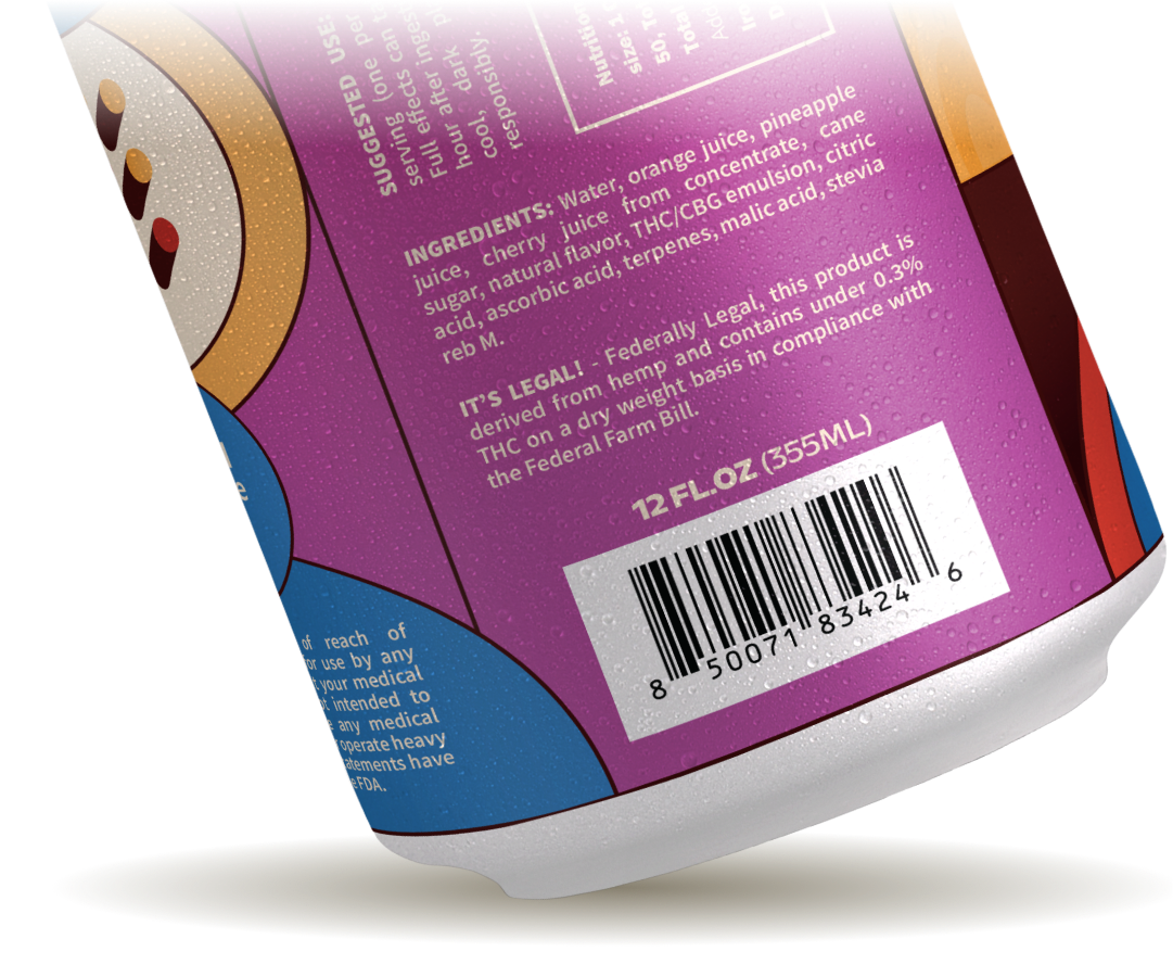 Nine Dot Berry Punch 3mg THC Can