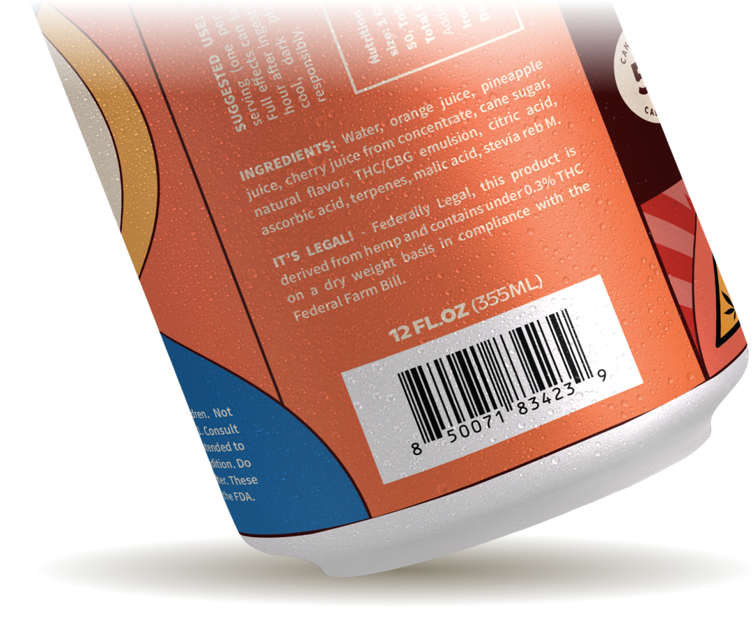 Nine Dot Peach Punch 10mg THC High Dose Can
