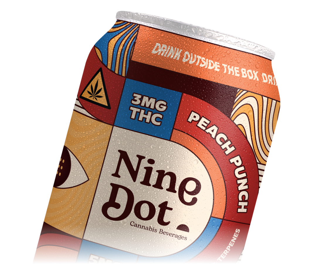 Nine Dot Peach Punch 3mg THC Can