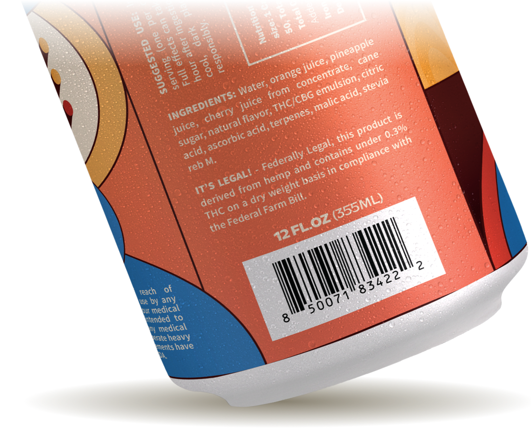 Nine Dot Peach Punch 3mg THC Can