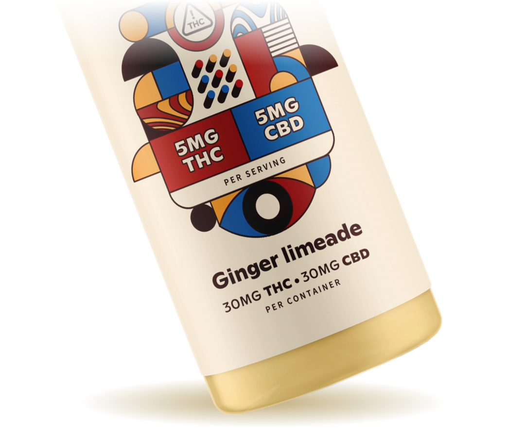 Nine Dot Cannabis Elixir: Ginger Limeade 30mg THC 30mg CBD