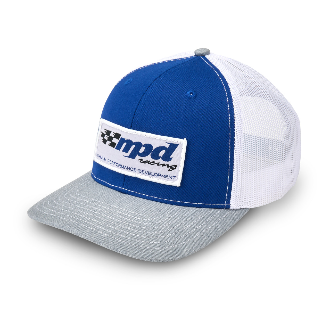MPD90415 Hat Patch MPD Logo Snapback White Mesh Blue/Gray