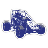 MPD020 Logo Sticker MPD Sprint Car 4.96 x 3.32 in MPD Racing