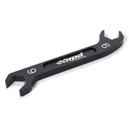 AN Wrench, Double-End, 6 AN, Aluminum, Black Anodized, Each