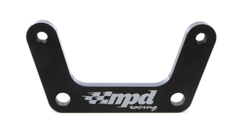 MPD14152 Brake Caliper Bracket, Front, Aluminum, Black Anodized, 5-1/4 in Lug Mount Calipers, Sprint Car Spindles, Each