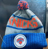 New York Knicks NBA Mitchell and Ness Knit Hat with Pom Mitchell and Ness 886836827390
