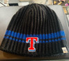 Texas Rangers MLB 47 Brand Team Logo Striped Knit Hat 47 Brand 