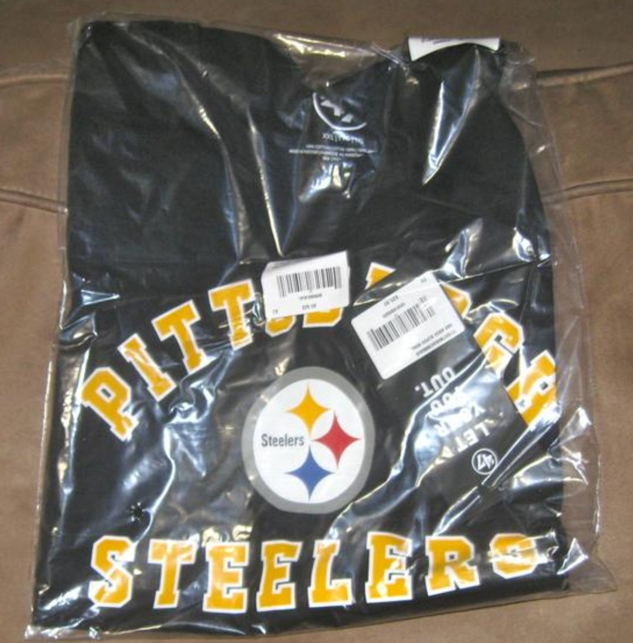 Pittsburgh Steelers NFL Varsity Arch Logo T-shirt 2XL New