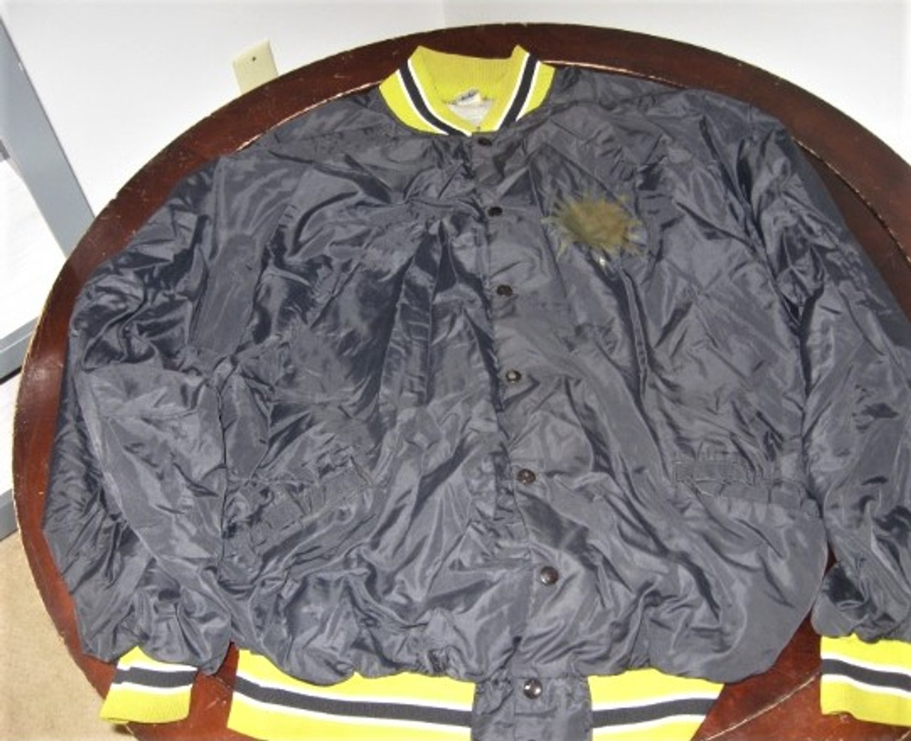 Vintage Vintage NFL team jacket all logo patch satin bomber jacket