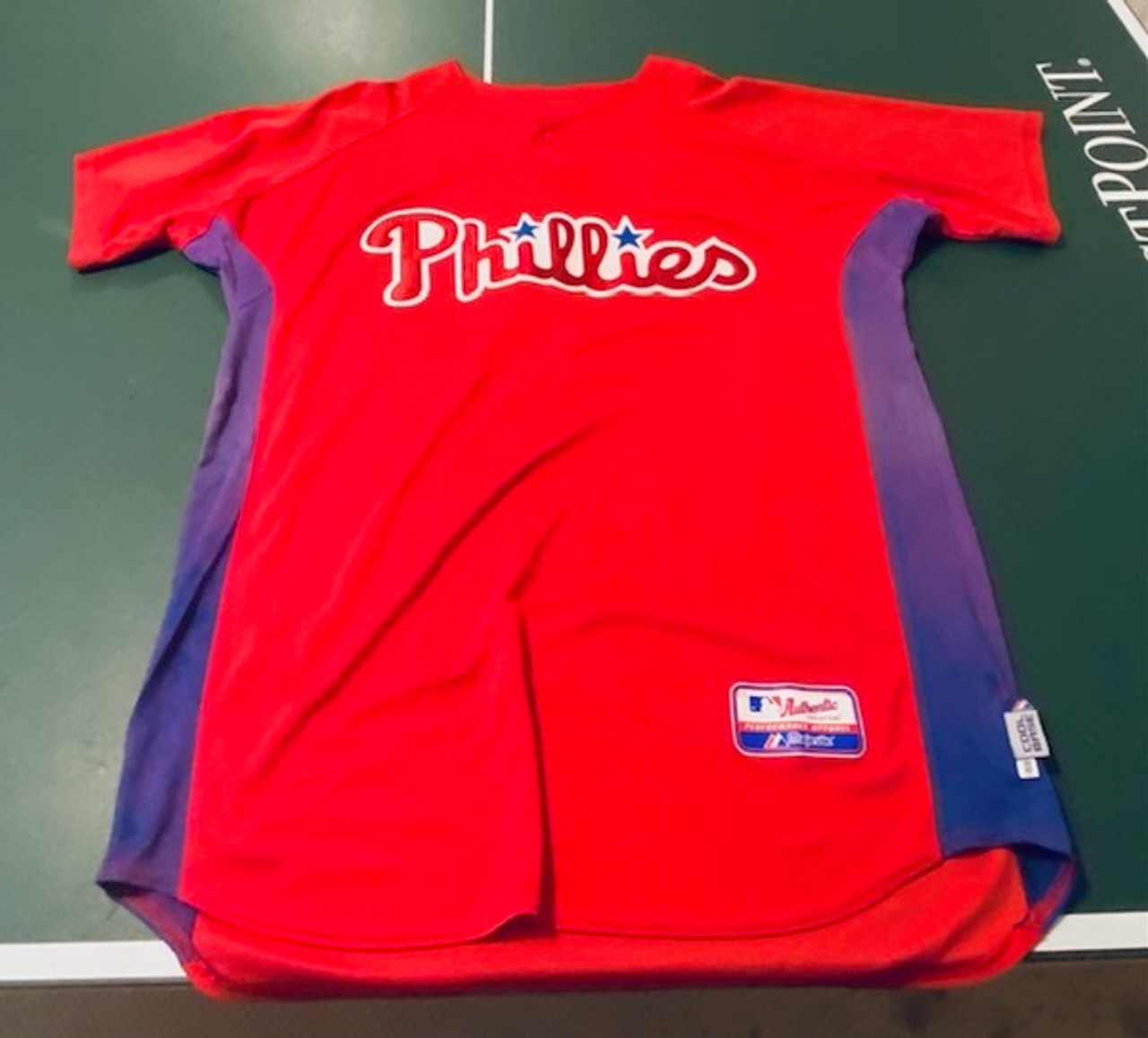 Philadelphia Phillies MLB Batting Practice Jersey Red Majestic