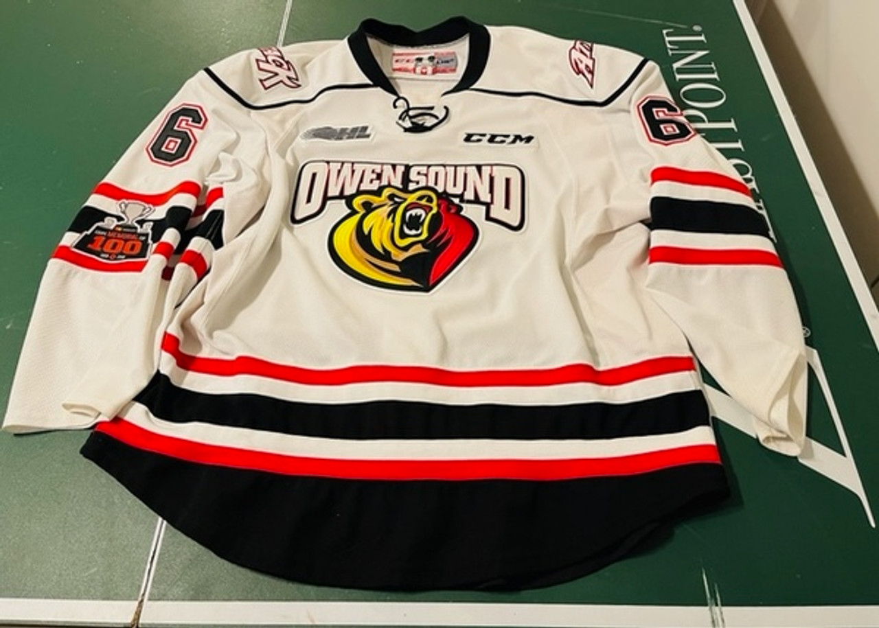 Owen Sound Attack OHL Authentic CCM Game Worn Jersey LOA