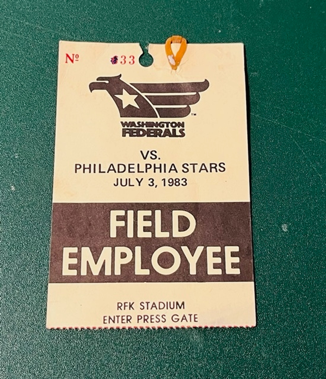 Philadelphia Eagles Football Original Vintage Sports Ticket Stubs