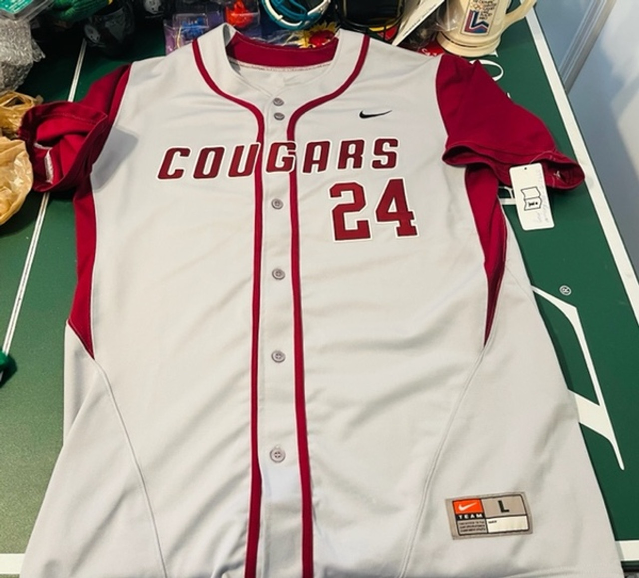 Arizona Men's Nike College Full-Button Baseball Jersey.