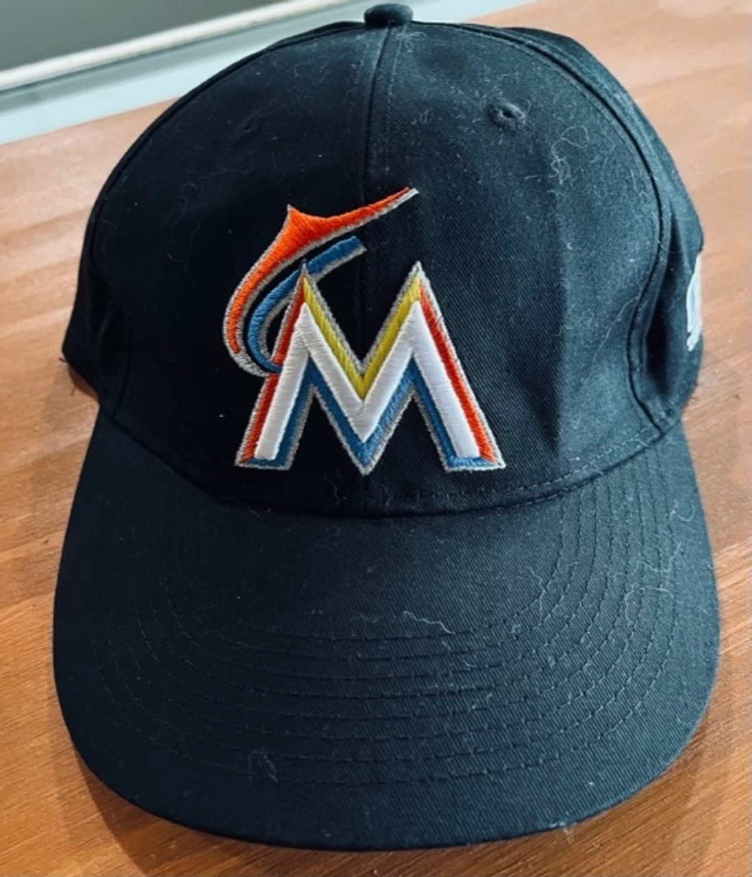 Miami Marlins New Era Throwback Weekend 39THIRTY Flex Hat - Black