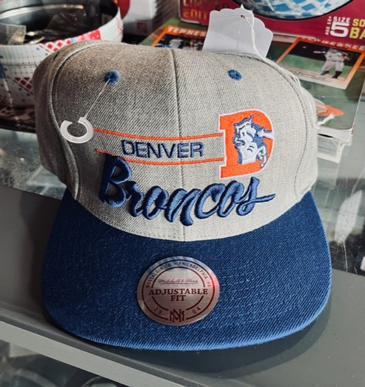 DENVER BRONCOS Vintage Reebok NFL Hat Blue / Orange One Size Fits All