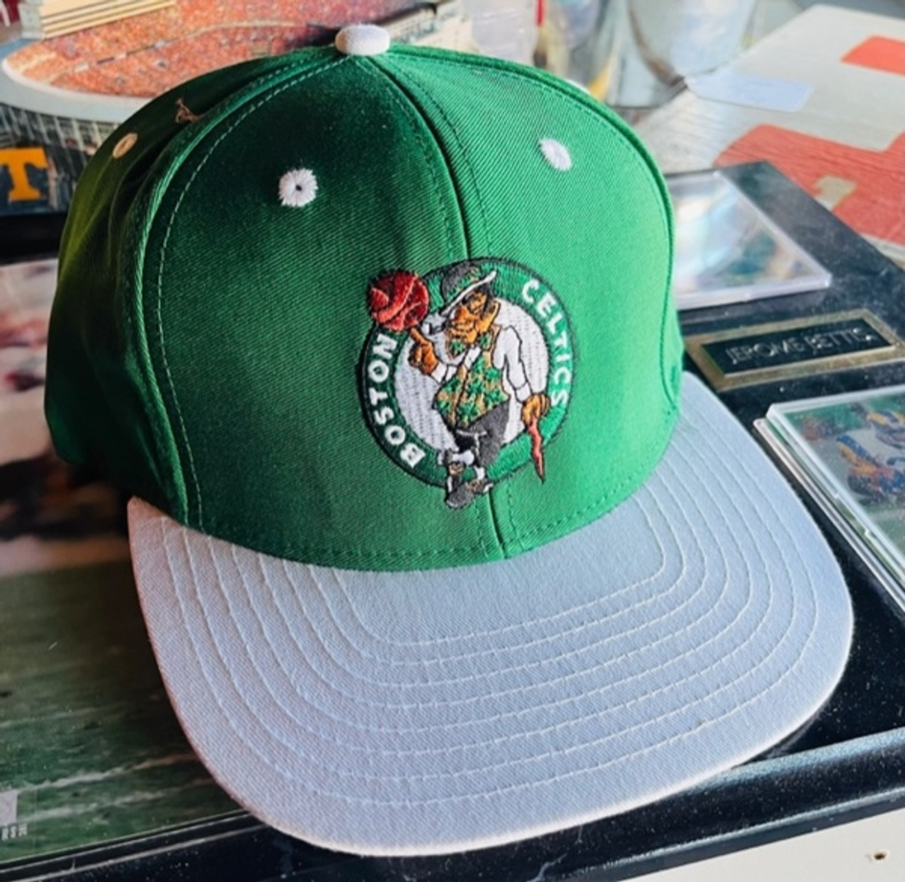 Boston Celtics NBA Adidas Throwback Logo Snapback Hat