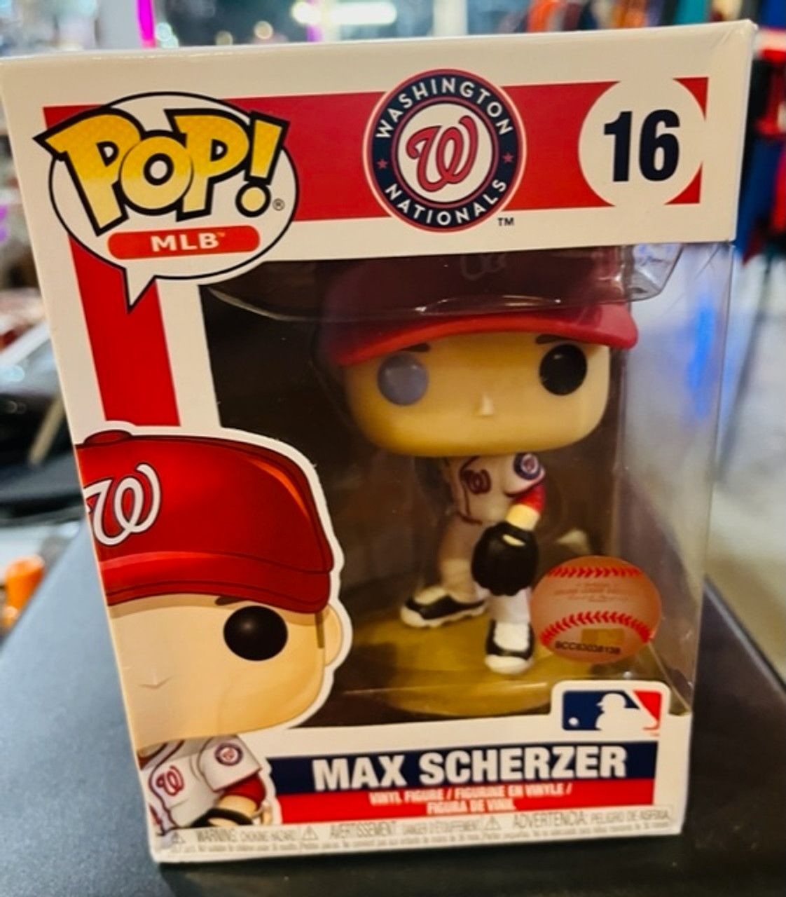 Max Scherzer Signed Washington Nationals #16 MLB Funko Pop! Vinyl